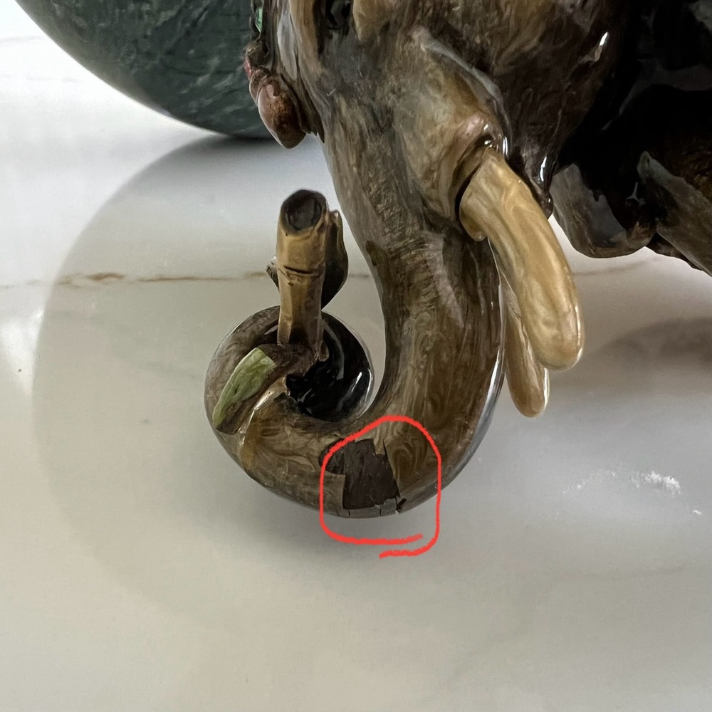 🐘 JAY STRONGWATER Elephant Footed Stone Bowl Enameled & Swarovski Crystals el - Picture 8 of 16
